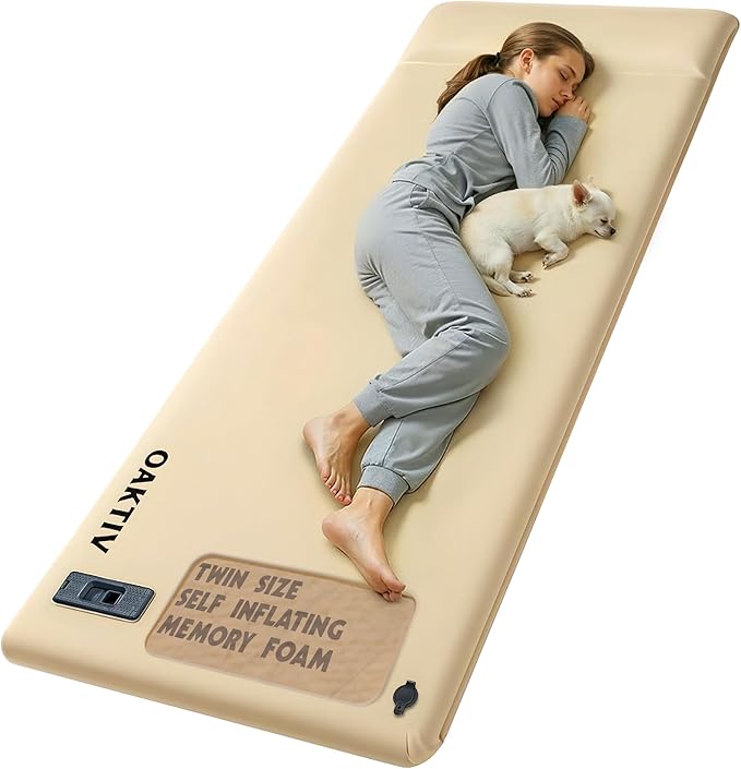 Self-Inflating Camping Sleeping Pad – 3.15 Wandermate Memory Foam Air Mattress for Backpacking Car Camping &amp Tents Compact and Durable