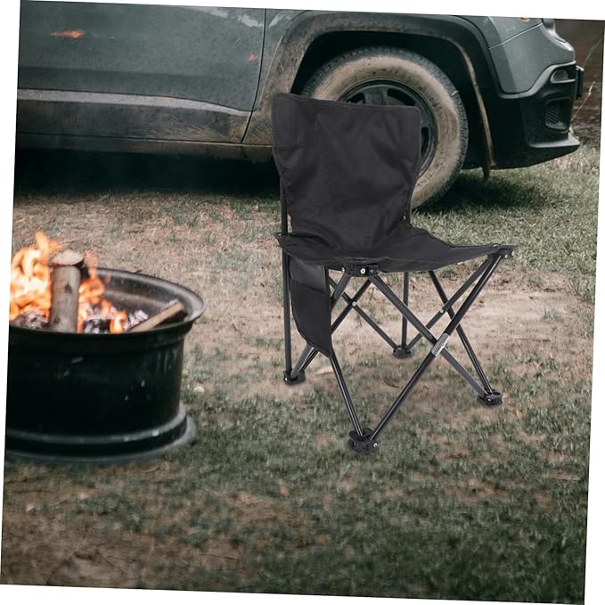 GANAZONO Foldable Camping Chair Portable Fishing Stool Sturdy Design Lightweight and Easy to Carry for Outdoor Adventures Medium