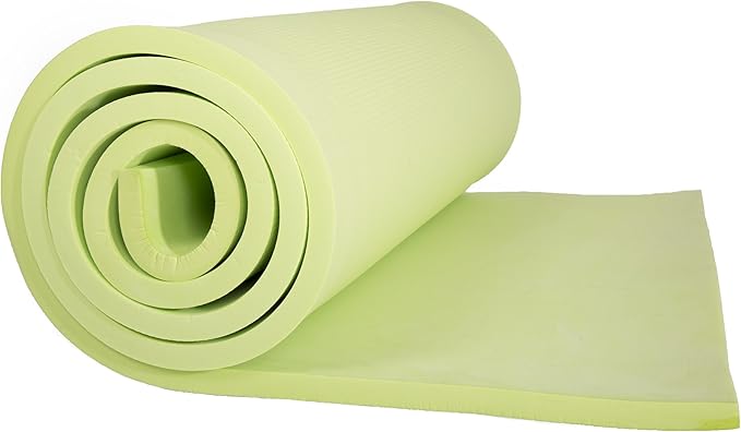 Sleeping Pad Lightweight Non Slip Foam Mat with Carry Strap by Wakeman Outdoors (Thick Mattress for Camping Hiking Yoga and Backpacking) (Green)  72 inches (L) x 24 inches (w) x 0.50 inch (H)