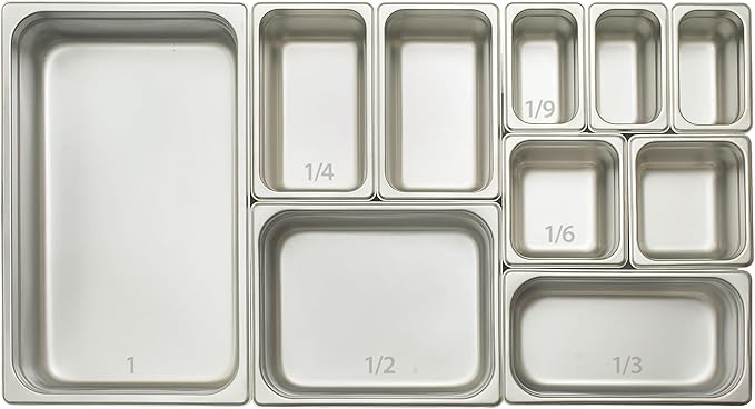 Winco Anti-Jamming Steam Pan Full-Size x 4-InchStainless SteelMedium
