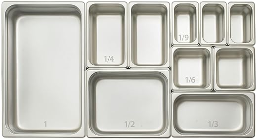 Winco Full Size 6 Deep Metal Food Pan / Steam Table Pan Anti-Jam 25 Gauge