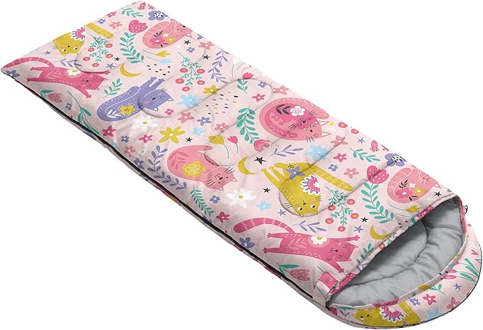QOOMO Camping Sleeping Bags3 Season Warm &amp Cool WeatherLightweightWaterproof Sleeping Bags for Adults &amp KidsTravelingand OutdoorsCamping Gear Equipment