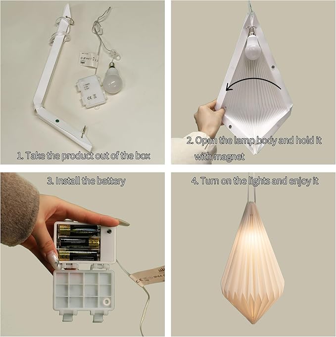 Battery Operated Outdoor Paper Lantern for Patio &amp Garden — 2Pack Waterproof Hanging Decorative Light with Remote Timer Foldable Paper Lantern with String for Backyard Porch Decor
