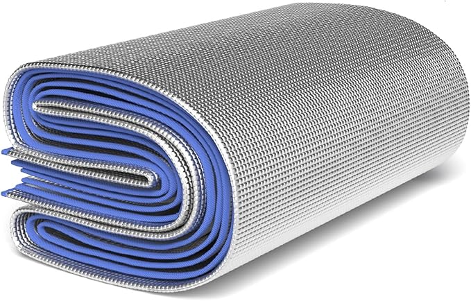 Outdoor Double-Sided Moisture-Proof Aluminium Foil Sleeping Mat 4mm Thick Pad Waterproof and Insulating Foil Mat Picnic Mat