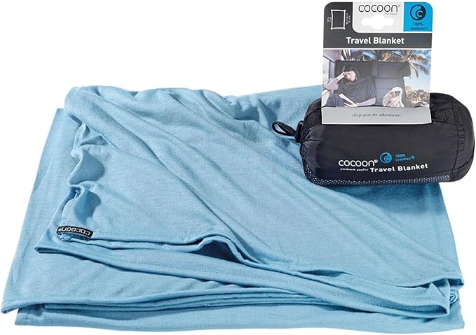 cocoon - Coolmax Travel Blanket | Compact Throw Blanket for Camping and Hiking | Fits in Backpack | Attaches to Luggage | Travel Essential | Fast Drying (Regular 70 x 55)