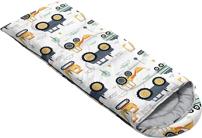 Kids Sleeping Bag for Boys GirlsCute Puppy Print-Lightweight Warm Portable Outdoor Indoor-Waterproof Cold Weather Resistant Sleeping Bag for Camping Hiking