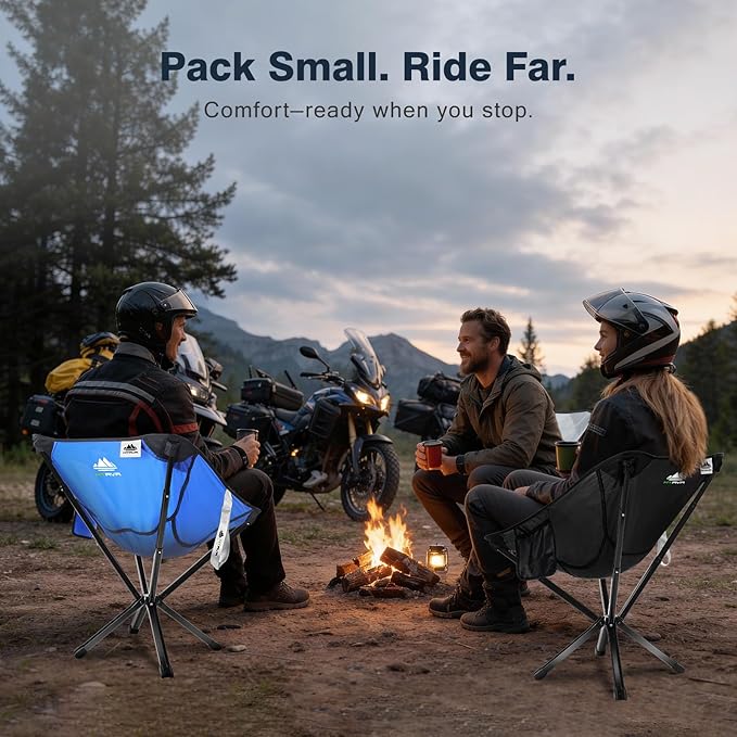 Lightweight Folding Camping Chair — 3.3 lb Compact Portable Design One-Piece No Assembly Structure Aluminum Frame Easy Carry Chair for Travel Hiking Camping &amp Beach