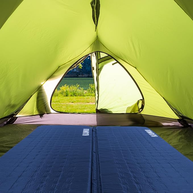 KAMUI Self Inflating Sleeping Pad - 2 Inch Thick Camping Pad Connectable with Multiple Mats for Tent and Family Camping