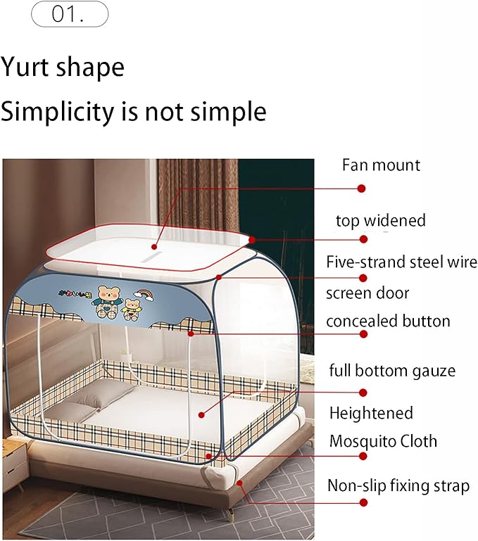 Folding Camping Cot for Adults Heavy Duty Outdoor Bed with Carry Bag Layer Travel Camp Cots Portable Cot Extra WideFoldable Mosquito Net Bed Canopy Warm Breathable Pop Up Two Door Tent Cano