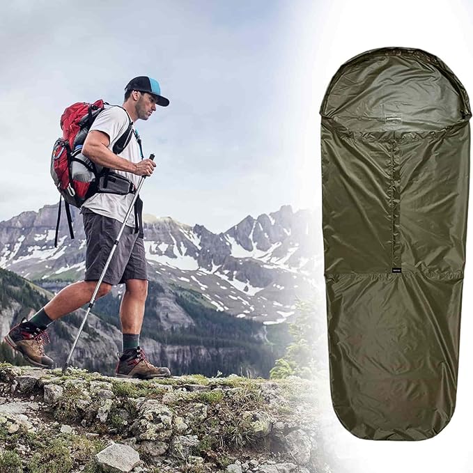 Sleeping Bag Sack Thermal Sleeping Bag Cover 220x80cm Outdoor Bedding Storage Durable Nylon Material with Water-Resistant Finish Backpacking Camping Gear Winter Hiking Survival Use for Adventure