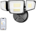 Onforu 65W Smart LED Flood Lights Outdoor 6500LM Brightness Adjustable APP Control Tunable 2700K-6500K WiFi Alexa Security Lights with Timer &amp 4 Lighting Head Exterior Floodlight for Yard Gara