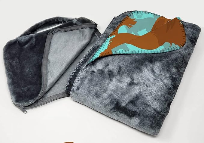 Caroline's Treasures MLM1065TBLT Ruby Cavalier Spaniel Soft Travel Blanket with Bag Airplane Blanket Indoor Outdoor Camping Blanket for Traveling Picnics Beach Trips Concerts