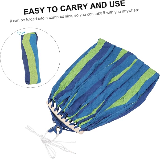 150kg Double Hammock with Sturdy Ties Outdoor Camping Garden Use Comfortable Canvas Design for Relaxation Easy Setup for Travel Hiking