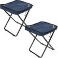 Camping StoolPortable Folding Compact Stool for Outdoor CampHikingPicnic Fishing600D Oxford Cloth Durable Aluminum Frame (Navy 2 Packs)
