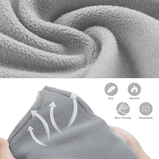 Fleece Sleeping Bag Liner 75 Long Zipper Microfiber Fleece Travel Single Sleeping Bag Camping Blanket Indoor Outdoor Blanket for Adults &amp Children