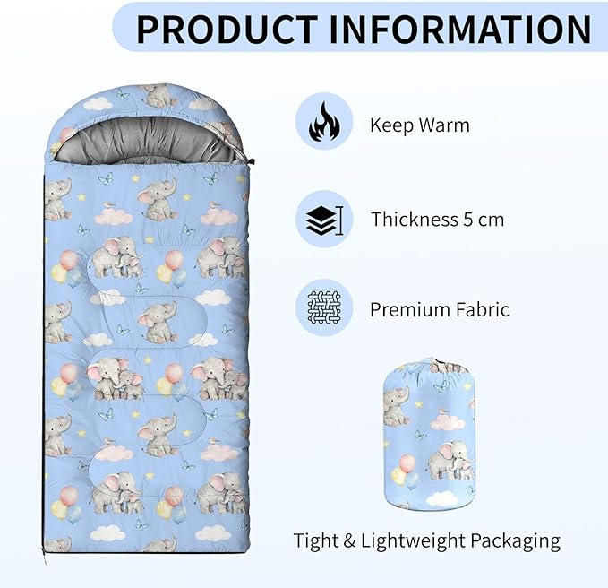 Camping Sleeping Bags Lightweight Waterproof Sleeping Bag and Compact with Compression Sack for Outdoor