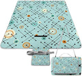 Modern Mid Century Seamless Abstract Pattern Waterproof Outdoor Picnic Blanket Sandproof Beach Mat for Camping Hiking Grass Travelling