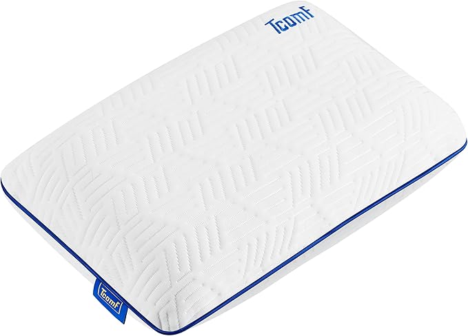 Camping Pillow: Dual Cover Memory Foam Travel Pillow Medium Firm Camp Pillow Camping Pillows for Sleeping 5 Layers for Support Small Travel PillowSmall Portable Pillow 10x16 Inches (White)