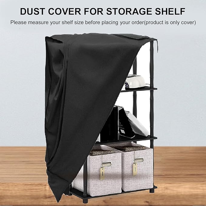 Estink Shelf Cover 210D Silver Coated Oxford Fabric Dust Proof Wire Rack Cover 36x18x72 Inch for Outdoor Storage