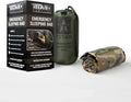 TITANSurvival Emergency Sleeping Bags for Survival 36” x 78” - 90% Heat Retention 41% Thicker &amp Waterproof - Durable Survival Sleeping Bag for Cold Weather Camping - Thermal Sleeping Bag Outdoor