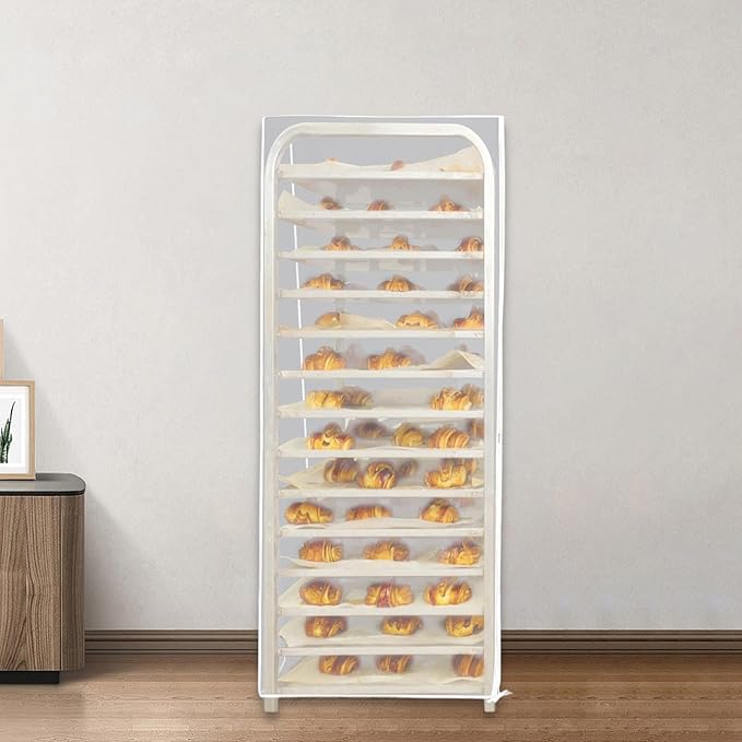 Bun Pan Rack Cover Baker Rack Cover23.03''x27.95''x61.02''Bakery Single Rack CoverBread Rack Cover for BakeryDining Room