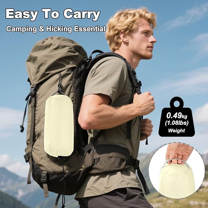 Cream Hammocks with Straps Camping Hammocks for Outdoor 114 x 54