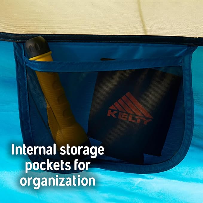 Kelty Ashcroft Camp Tent - 1 2 or 3 Person Camping Shelter with Full Coverage Rainfly Lightweight Aluminum Poles Camping Backpacking Festival Shelter