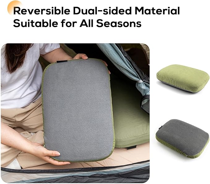 Yunir Travel Pillow for Sleeping Camping Soft Comfortable and Breathable Outdoor Camping Travel Cervical Pillow Ideal Backpacking Hiking and Airplane Machine Washable with Storage (2PCS)