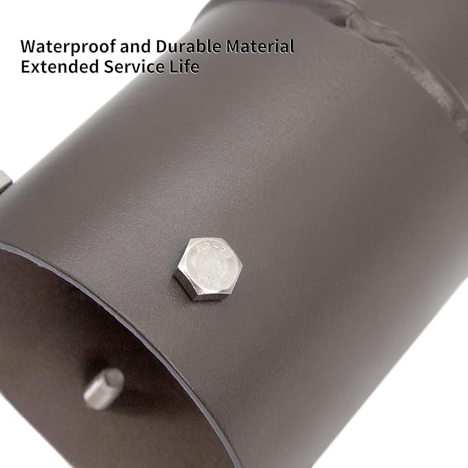 Mounting Bracket Accessories 4 Inch Round Pole Bracket Tenon Adapter for Outdoor Shoebox Lighting Parking Lot Light Street Light with Slip Fitter Mount