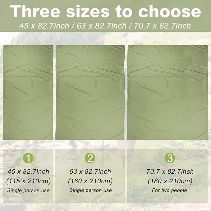Sleeping Bag Liner Travel Sheets for Hotel Camping Sheets Travel Bed Sheets for Hotel Lightweight Single &ampDouble Compact Sleeping Bag Sack Breathable Travel Sleeping Bag for Hotels Adult Compact S