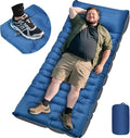 Camping Sleeping Pad Extra Thick 6 Inch Camping Mat with Pillow Built-in Foot Pump Ultralight Inflatable Sleeping Pads Compact for Hiking Backpacking Camping Traveling Tent Portable Sleeping Mat