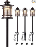 EDISHINE Low Voltage Landscape Lighting 3.4W 155LM 12V 3000K Wired Pathway Lights Outdoor Waterproof Electric Landscape Path Lights 50000H LED for Yard Garden Driveway 4 Pack