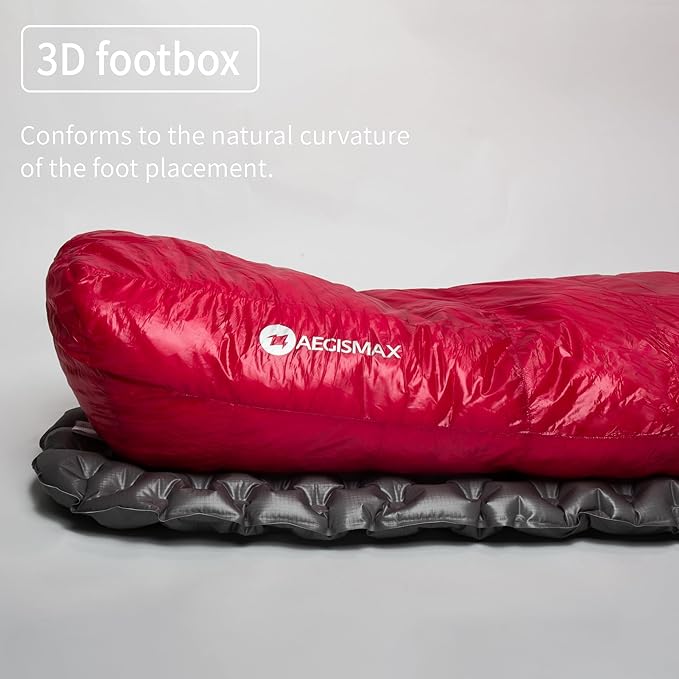 Ultra Dry Down Sleeping Bag - 10D 800FP Thicken Winter Ultralight Camping &amp Hiking Backpacking Outdoor (Future II Lengthen)
