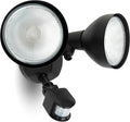 Motion Sensor Outdoor Light 300W PAR38 Bulb Compatible IP65 Waterproof Flood Lights 2 Head Dusk to Dawn Motion Detected Security Light for Patio Garage Yard (Black Bulbs not Included)