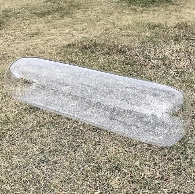 Inflatable Travel Pillow - Blow Up Pillar Transparent Camping Pillow - Clear Cushion Water Resistant - D20xH120CM