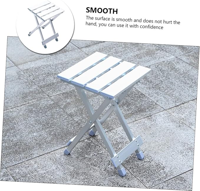 Mikinona 1pc Aluminum Alloy Camping Stool Portable Folding Chair Garden Picnic Stool