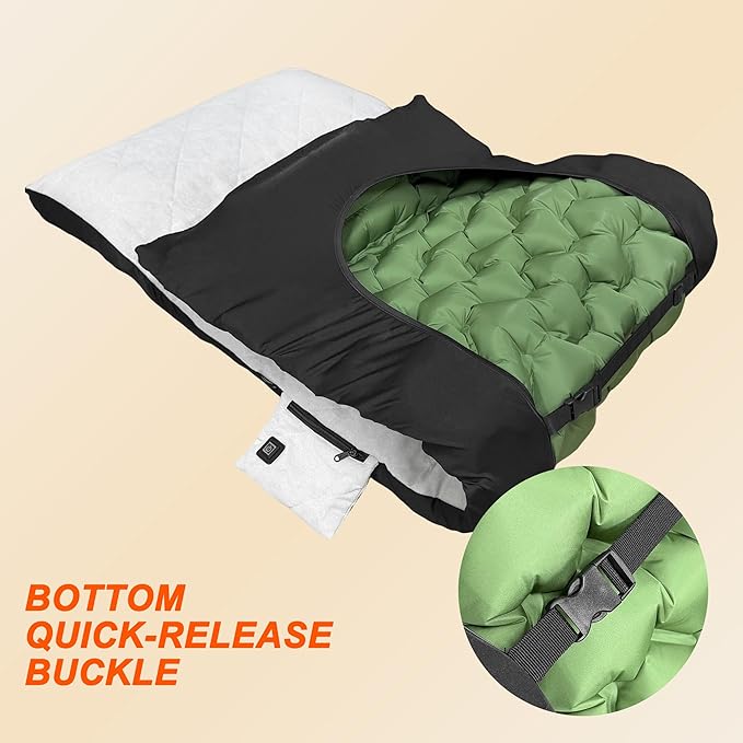 Inflatable Sleeping Pad Heating CoverHeated Covers for Memory Foam Camping Mattress PadOutdoor Sleeping Pad 78 * 28 * 5in (Only Heated Cover)