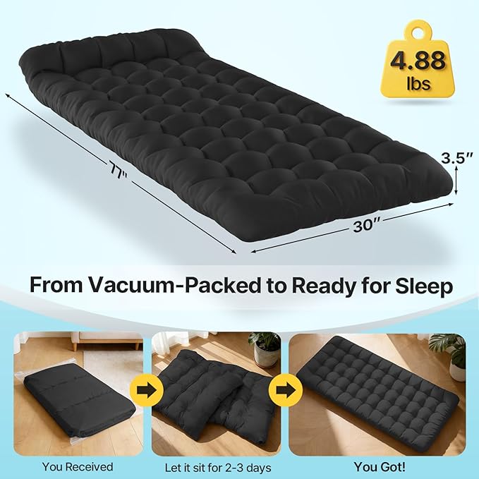 Slendor XXL Folding Camping Cot for Adults with Mattress Pillow Carry Bag 32 inch Extra Wide Portable Sleeping Cot 900LBS Support Outdoor Cot Bed for Office Nap Beach Travel RV