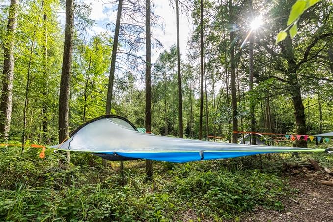 Tentsile UNA V3 Solo Tree Tent Hammock 1-Person Capacity Anti-Roll System Ratchet and Straps Included Portable Tree House Shelter Designed in The UK