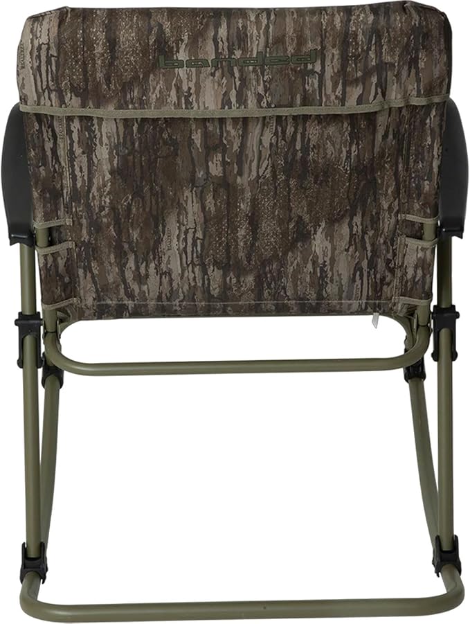 Banded Folding Rocking Chair | Lightweight Portable Weather-Resistant Extra-Wide Padded Outdoor Hunting &amp Camping Chair with Tubular Steel Frame &amp Armrests Realtree Legacy