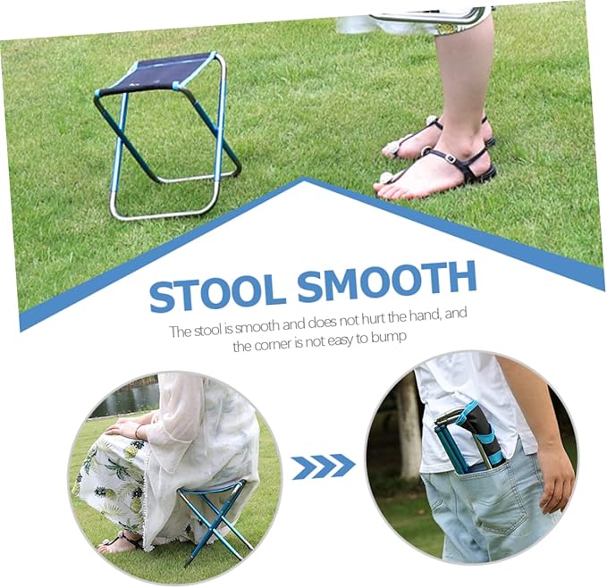 Compact Folding Stool Versatile Mini Camping Chair for Fishing Beach Outdoor Use Lightweight Space-Saving Design Easy to Carry and up