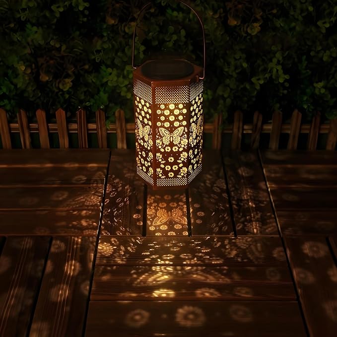 Solar Lights Outdoor Butterfly - Mothers Day Gifts for Mom Grandma - Birthday Day Gifts for Women Butterflies Solar Lantern Outdoor Waterproof Outdoor Decoration for Outside