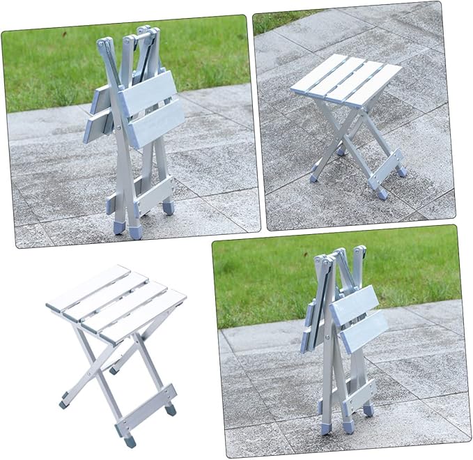 Practical Fishing Folding Chair Aluminum Folding Stool Compact Storage Sturdy for Outdoor Activities