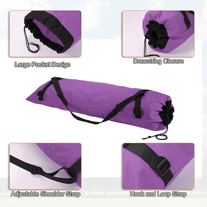 HARFINGTON Camping Chair Replacement Bag 48 Folding Chair Carry Bag Oxford Cloth Storage Tent Bag with Shoulder Strap for Travel Outdoor Camping Sports Purple