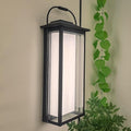 24 Ht Modern Oversized Outdoor Super Bright Wall Sconce with Built-in 2x20W LED Covered by Milky White Acrylic and Clear Glass Suitable for Big House Extra High Walls and Gates.