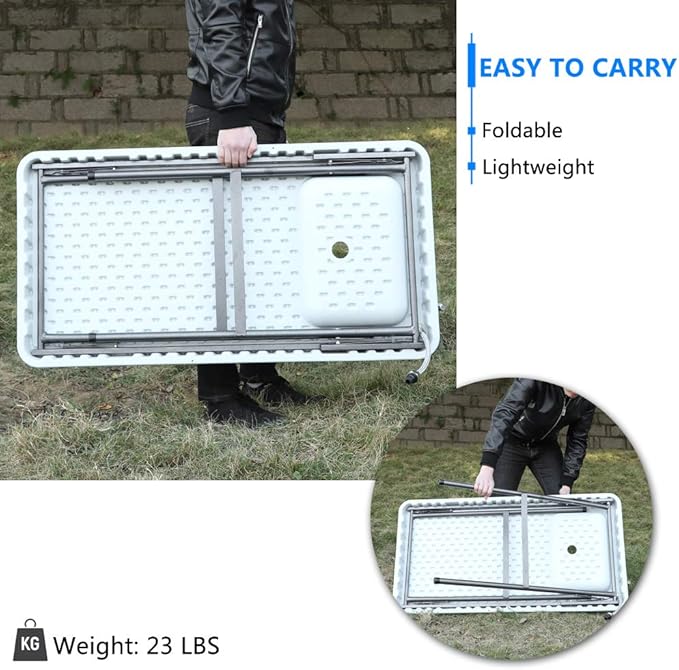 VINGLI Outdoor Folding Fish and Game Cleaning Table w/Sink| Portable &amp Durable Standard Garden Connection Upgraded Drainage Hose Stainless Steel (Classic)…