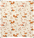 Camping Sun Shelters Autumn Pattern with Fox and Leaves Beach Canopy 126 * 110.2in