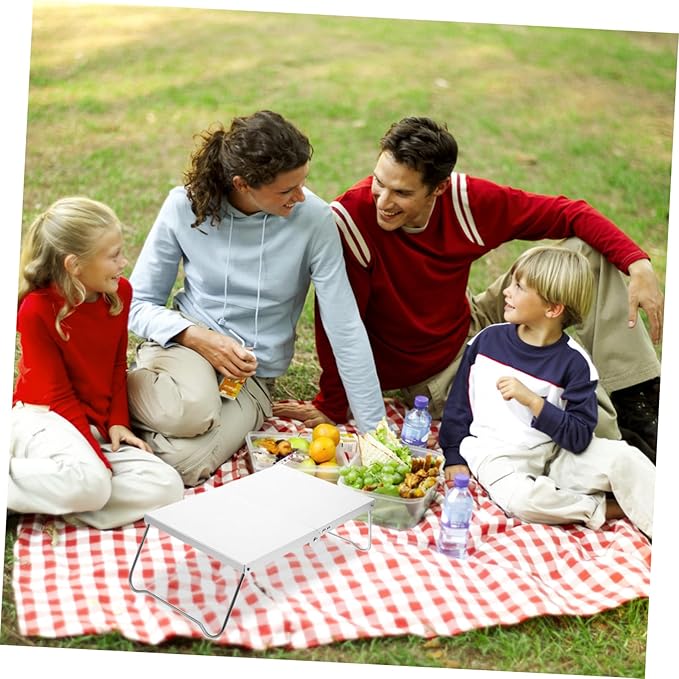 Lightweight Folding Camping Table Shelf Style Grill Table for Outdoor Beach Patio