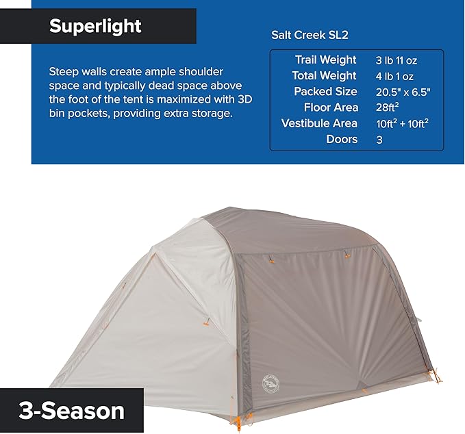 Big Agnes Salt Creek Superlight Backpacking Tent