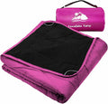 Large Outdoor Waterproof Blanket Extra Thick Fleece Stadium Blanket for Camping Car Pet Picnics - Windproof Wearable Machine Washable 80 x 58 (Rose Purple)